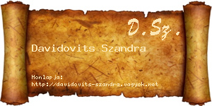 Davidovits Szandra névjegykártya